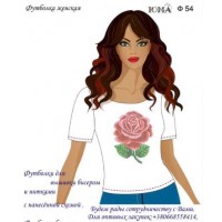 Жіноча футболка для вишивки бісером або нитками "Троянда".